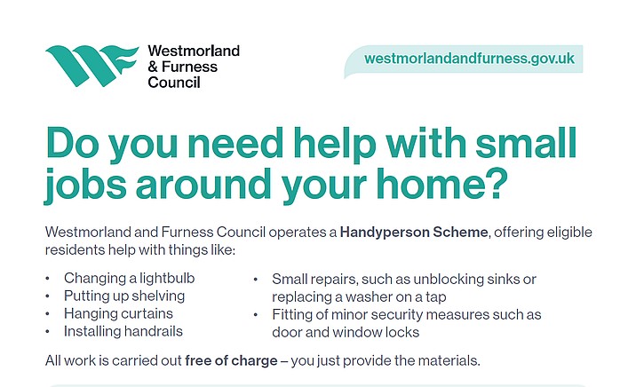 Westmorland and Furness Handyperson scheme header